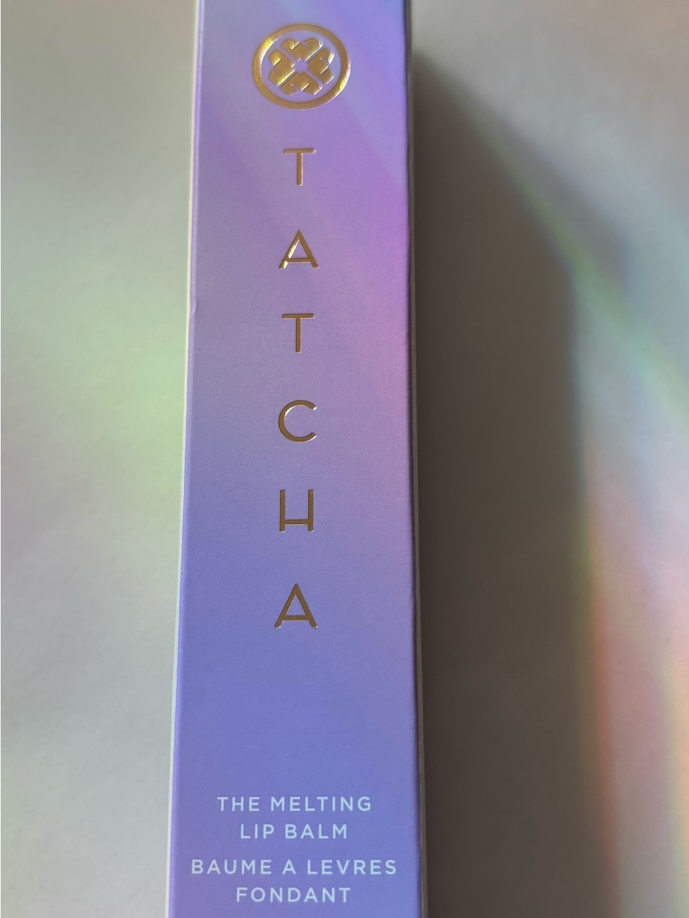 Tatcha Lip Balm Packaging in Light Pink with Gold Accent